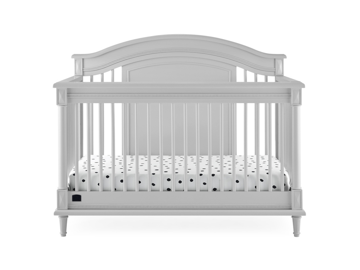 Delta Children Kids Juliette 6-in-1 Convertible Crib With Toddler Rail, Moonstruck Gray, Gray, large