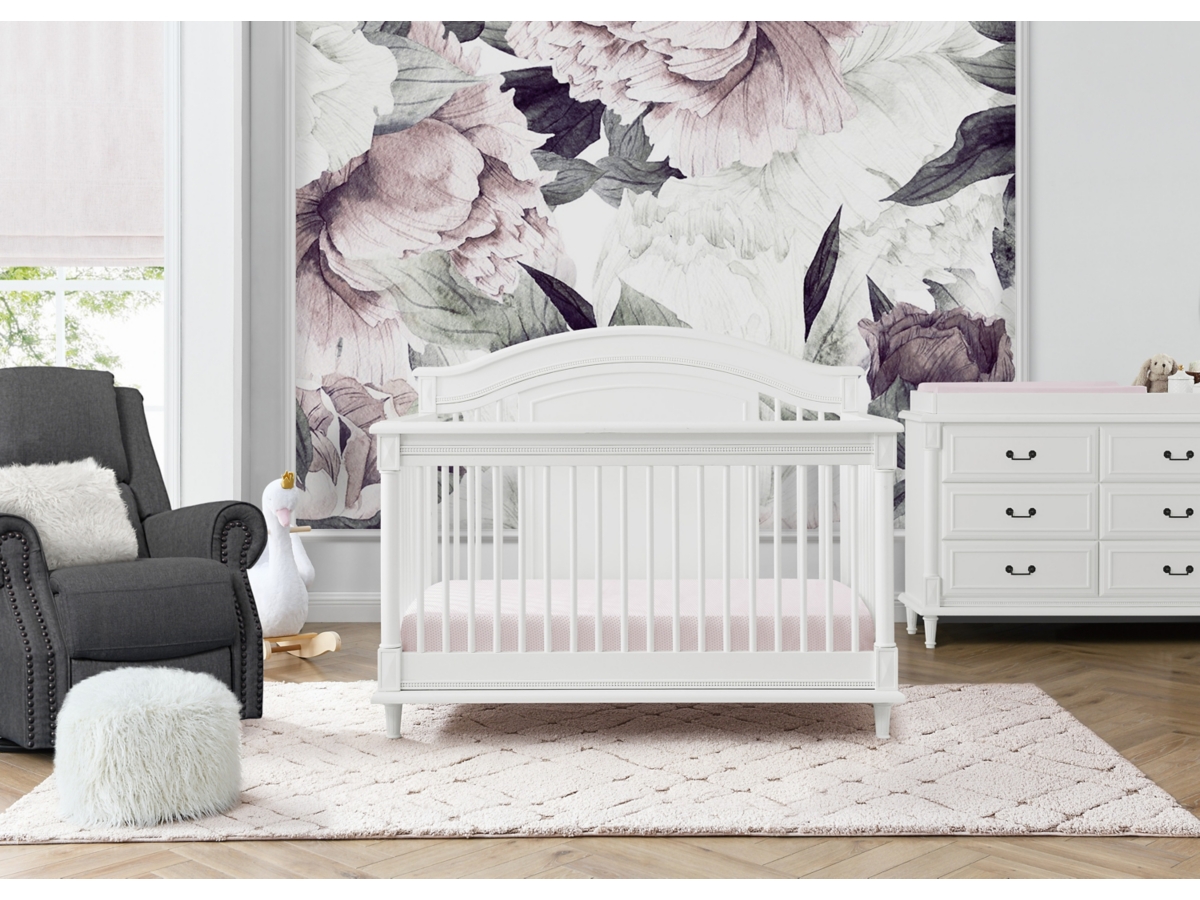 Delta Children Juliette 6-in-1 Convertible Crib with Toddler Rail