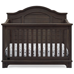 Delta Children Kids Asher 6-in-1 Convertible Crib With Toddler Rail, Rustic Gray, Brown/Beige, large