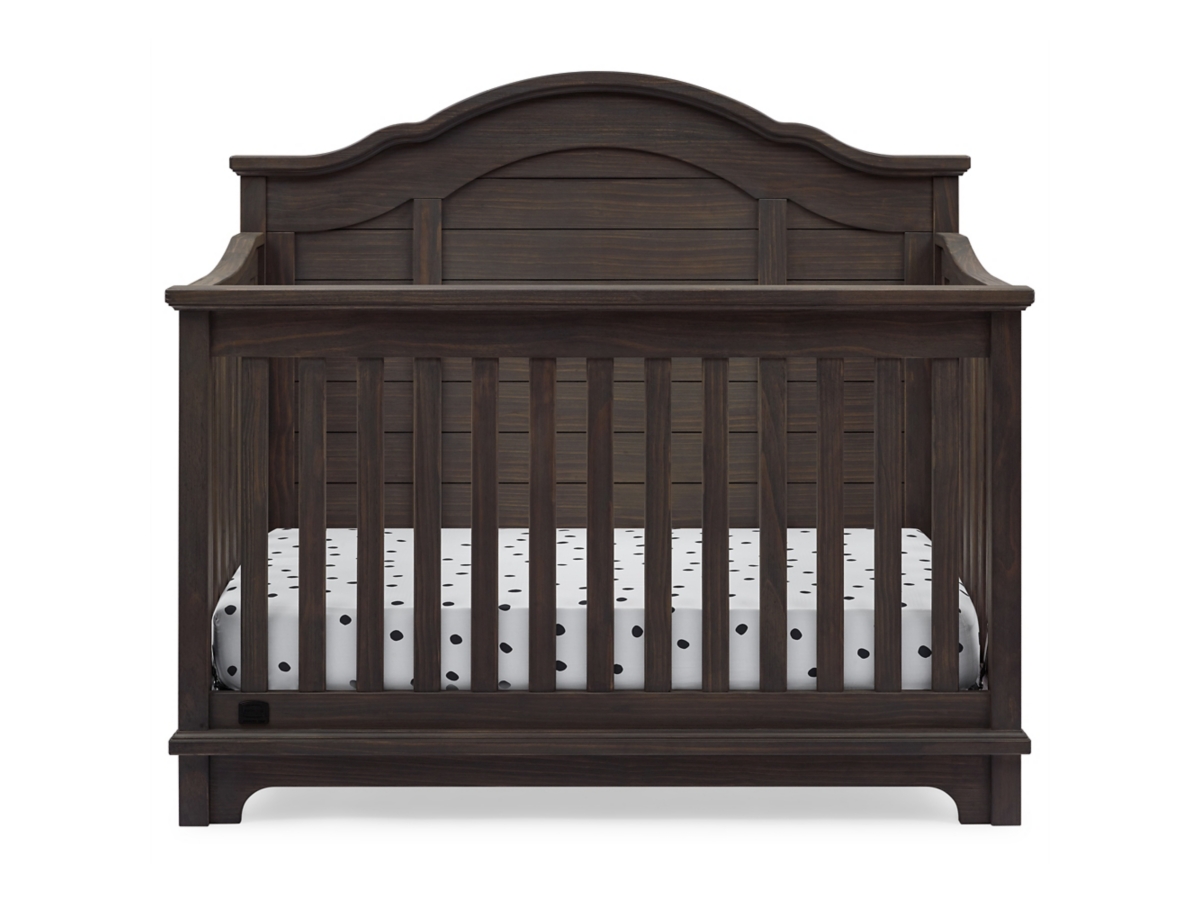 Delta Children Kids Asher 6-in-1 Convertible Crib With Toddler Rail, Rustic Gray, Rustic Gray, large