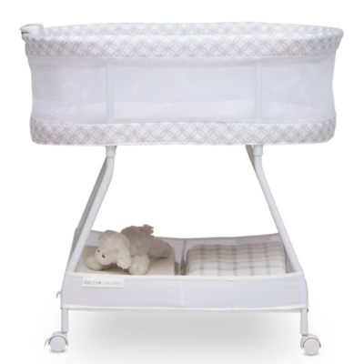 Delta Children Sweet Dreams Bassinet with Airflow Mesh Ashley