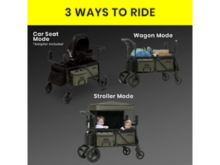 Delta Children Jeep Deluxe Wrangler Wagon Stroller With Cooler Bag And Parent Organizer