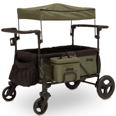 Delta Children Jeep Deluxe Wrangler Wagon Stroller With Cooler Bag And Parent Organizer, , large