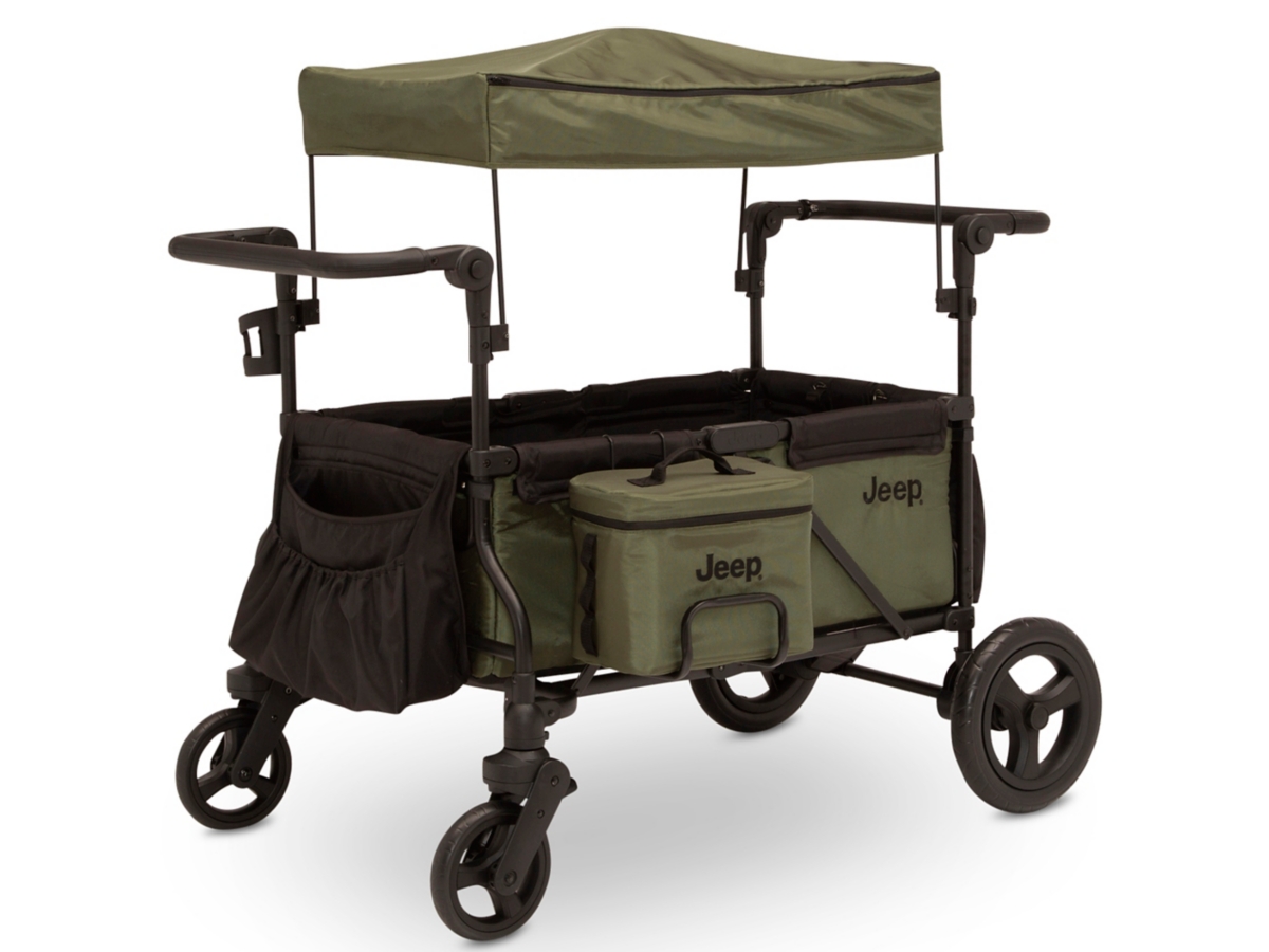 Delta Children Jeep Deluxe Wrangler Wagon Stroller With Cooler Bag