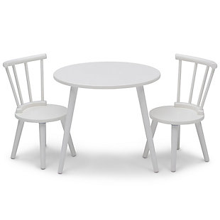 Delta Children Homestead Table And (2) Chair Set, Bianca White, White, large
