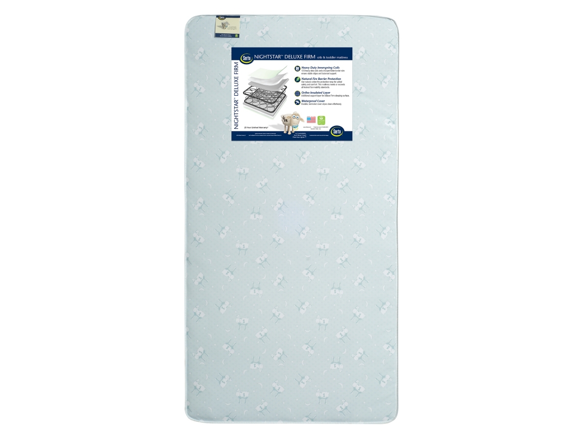 Delta Children Nightstar Deluxe Firm Crib And Toddler Mattress, , large