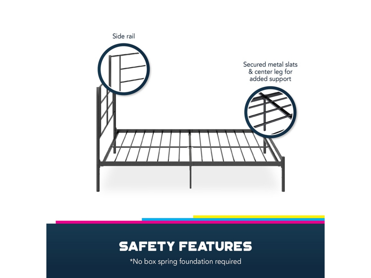 アルトモアX 9.4.ft ＃8 Z-HOM Twin Size Metal Platform Bed Frame with 14'' Large