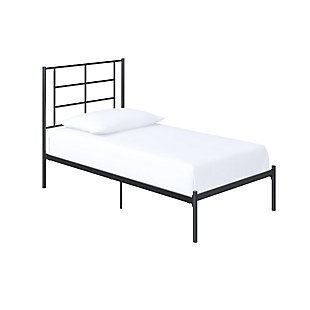 Atwater Living Coralie Metal Bed, Black, Twin, , large