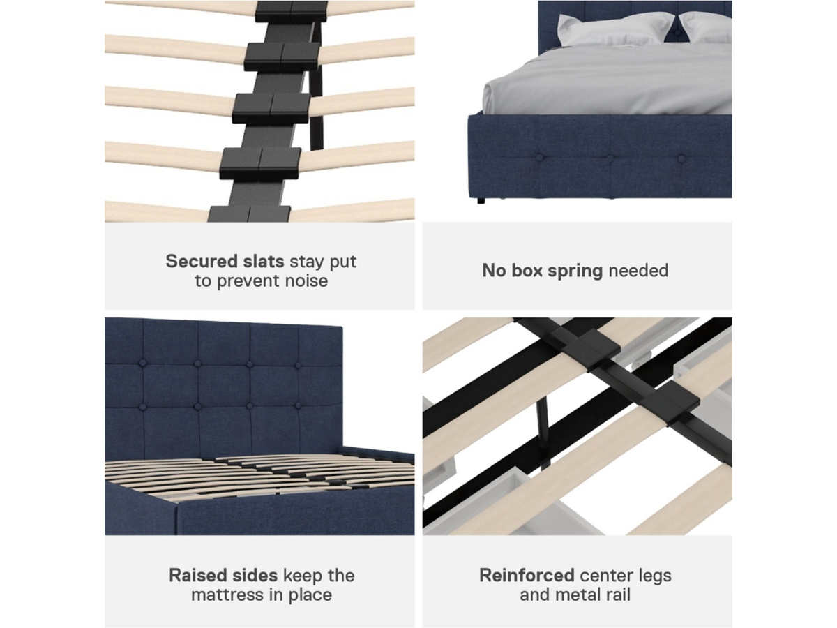 Atwater Living Ryder Linen Full Upholstered Storage Bed | Ashley