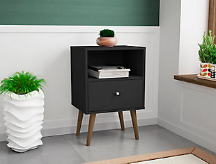 Liberty One Drawer Nightstand, Black, rollover