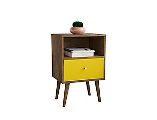 Liberty One Drawer Nightstand, Rustic Brown/Yellow, large