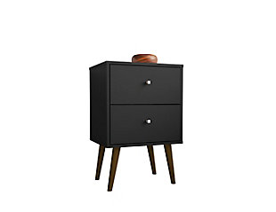 Liberty Two Drawer Nightstand, Black, large