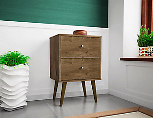Liberty Two Drawer Nightstand, Brown, rollover