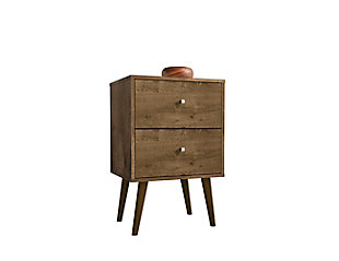 Liberty Two Drawer Nightstand, Brown, large
