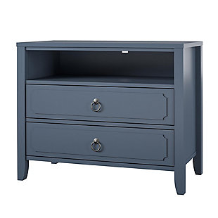 Ameriwood Home 2 Drawer Nightstand, Blue, large