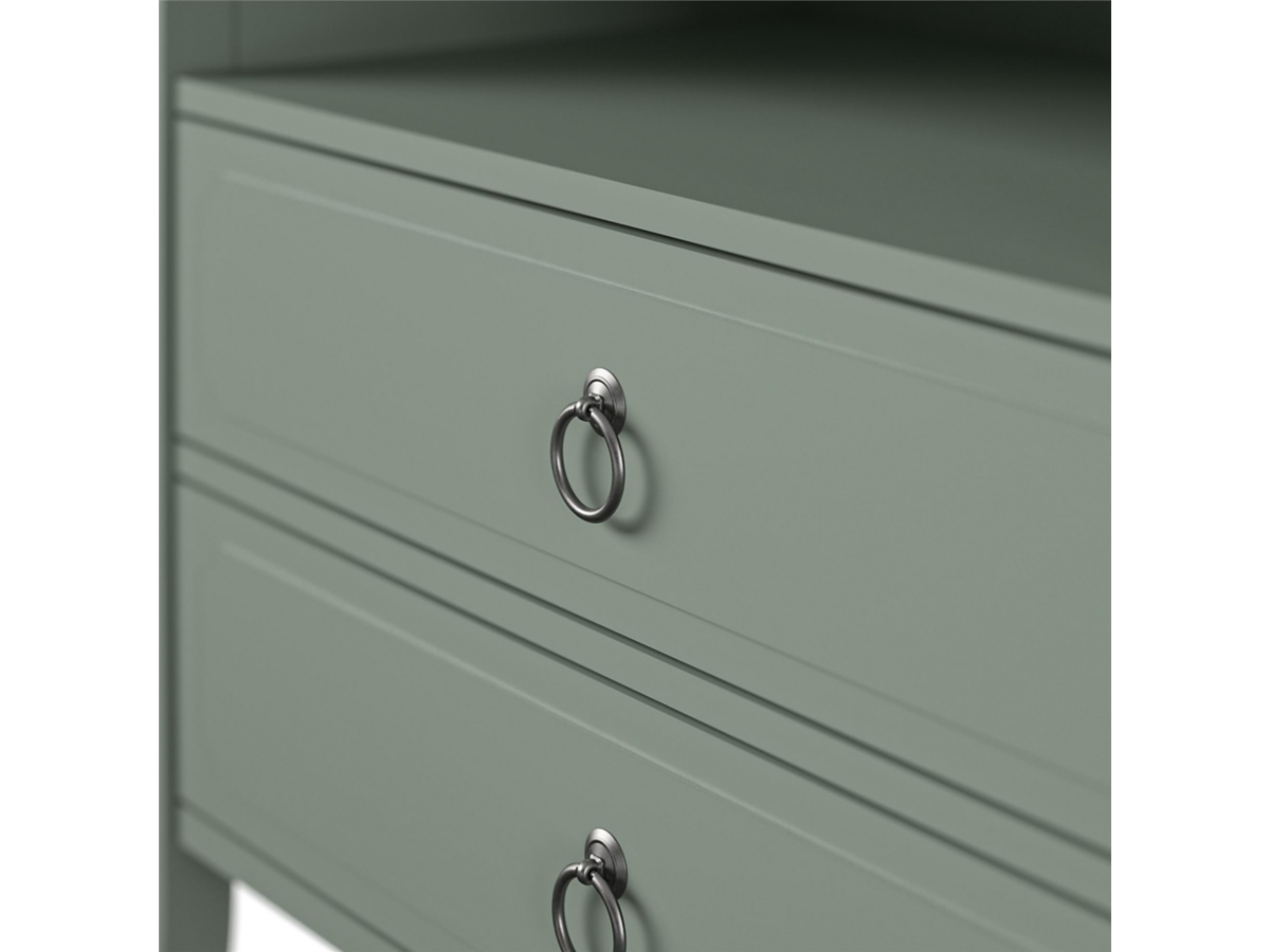 Table De Chevet Novogratz Her Majesty 2-Drawer Nightstand, Dusty