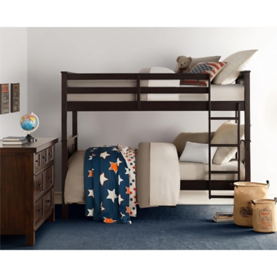 Atwater Living Abigail Twin Bunk Bed, Espresso, Espresso, rollover