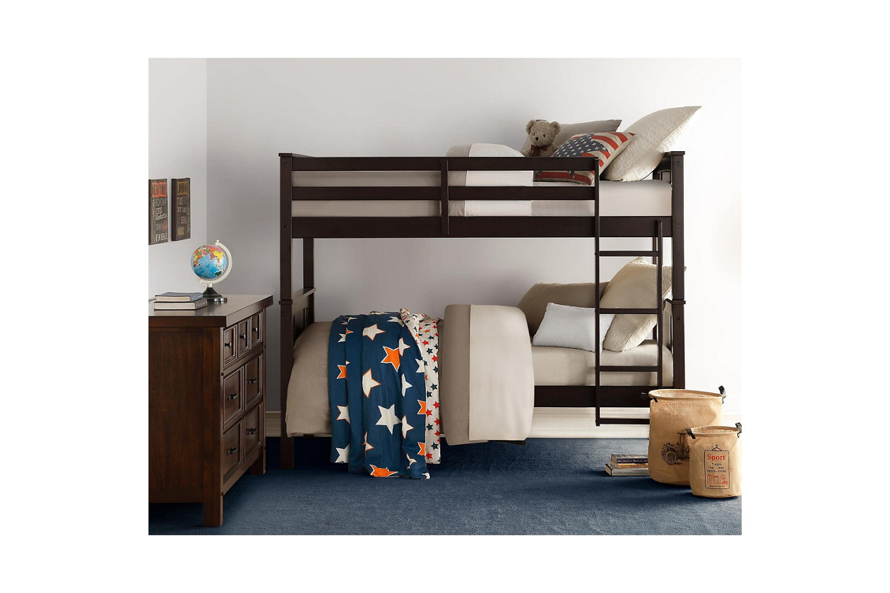 Aer Living Abigail Twin Bunk Bed, Abby Twin Over Bunk Bed