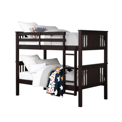 Atwater Living Abigail Twin Bunk Bed, Espresso, Espresso, large