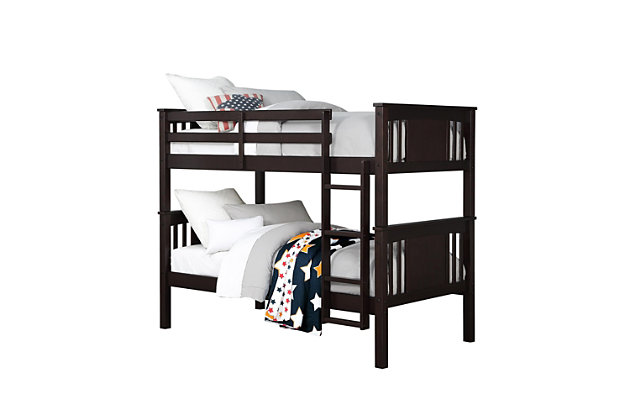 Aer Living Abigail Twin Bunk Bed, Abby Twin Over Bunk Bed Instructions