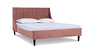 Aspen Vertical Tufted Platform Bed, Ash Rose Pink, large