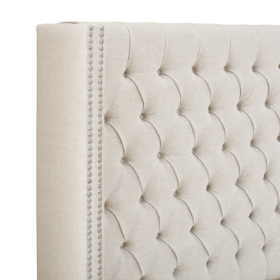 Amelia Upholstered Headboard, Cream, large