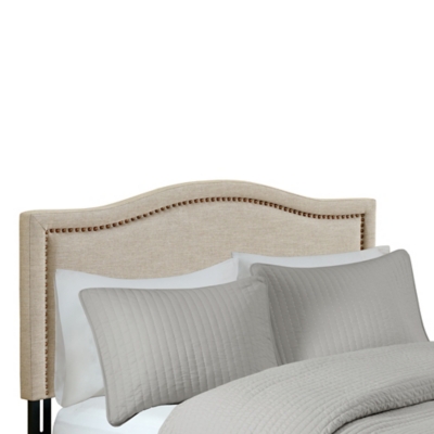 Nadine King Upholstered Headboard, Natural, rollover