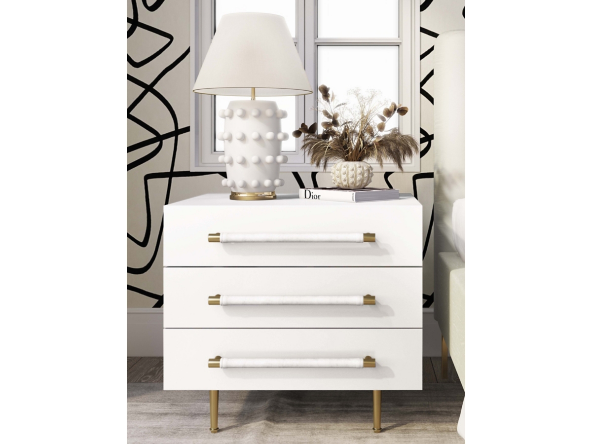 Trident White Nightstand Ashley