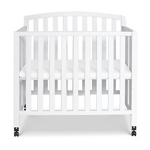 The Dylan Folding Portable Mini Crib is the perfect fit for urban living or to leave at grandparents' home. Its smaller size and rolling wheels allow you to move the crib freely throughout the home. The Dylan’s folding functionality allows you to easily store the crib when not in use or to take with you when you travel. This mini crib is both durable and lightweight and converts to a twin bed to grow with your baby beyond the nursery years.Greenguard gold certified: this product has been tested for over 10,000 chemical emissions and vocs, undergoing rigorous scientific testing to meet some of the world's most stringent chemical emissions requirements. It contributes to cleaner indoor air, creating a healthier environment for your baby to sleep, play, and grow. | 3-in-1 convertibility: designed to save you the hassle (and extra money!) of buying multiple beds as your little one grows. From rolling bassinet to stationary mini crib, this product also easily folds and converts to a twin bed (twin-size conversion kit sold separately) | Grows with baby: 4 adjustable mattress positions that you can lower as your baby begins to sit and stand. We've built this crib to withstand even the most active babies and toddlers and last through your child's teen years | Space efficient: a mini crib is a great alternative for smaller spaces (such as parents' bedroom & smaller apartments) or to store at grandparents' house to make traveling back and forth easy for the whole family | Portable: rolling wheels allow you to move the crib around freely and to move aside to clean those hard to reach areas under the crib. Wheels can be locked to keep crib stationary. | Foldable: easily fold the crib and store when not in use or fold it up to take with you when you travel | Bassinet alternative: the american pediatric association recommends co-sleeping for the first 6 months. A mini crib is a more stylish alternative to a pack-n-play and a more long-term solution than a bassinet for keeping your baby closeby as you sleep. | Mattress compatibility: while this crib fits any standard size mini crib mattress, it best fits with davinci’s line of firm comfort, greenguard gold, waterproof mini mattresses. Includes 1" waterproof pad.