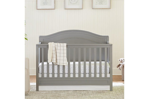 The polished Charlie 4-in-1 Crib features a graceful arched headboard with delicately carved molding and slim feet. The crib easily converts from crib to toddler bed, daybed and -size bed.Greenguard gold certified: this product has been tested for over 10,000 chemical emissions and vocs, undergoing rigorous scientific testing to meet some of the world's most stringent chemical emissions requirements. It contributes to cleaner indoor air, creating a healthier environment for your baby to sleep, play, and grow. | 4-in-1 convertibility: designed to save you the hassle (and extra money!) of buying multiple beds as your little one grows. Easily converts to a toddler bed, daybed, and -size bed (toddler kit and -size kit sold separately) | Grows with baby: 4 adjustable mattress positions that you can lower as your baby begins to sit and stand. We've built this crib to withstand even the most active babies and toddlers and last through your child's teen years | Quality material: made of solid sustainable new zealand pinewood and tsca compliant engineered wood -only the best for your sweet baby | For your baby's safety: say goodbye to toxic chemicals! Finished in a non-toxic multi-step painting process and lead and phthalate safe. Rest assured knowing it exceeds astm international and u.s. Cpsc safety standards | Mattress compatibility: while this crib is a standard size regular crib, for a best fit we recommend davinci’s line of non-toxic, greenguard gold, waterproof mattresses. | Complete the look: shop charlie 3-drawer dresser & 6-drawer double dresser for a coordinated nursery