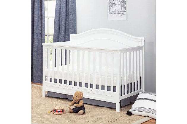 The polished Charlie 4-in-1 Crib features a graceful arched headboard with delicately carved molding and slim feet. The crib easily converts from crib to toddler bed, daybed and full-size bed.Greenguard gold certified: this product has been tested for over 10,000 chemical emissions and vocs, undergoing rigorous scientific testing to meet some of the world's most stringent chemical emissions requirements. It contributes to cleaner indoor air, creating a healthier environment for your baby to sleep, play, and grow. | 4-in-1 convertibility: designed to save you the hassle (and extra money!) of buying multiple beds as your little one grows. Easily converts to a toddler bed, daybed, and full-size bed (toddler kit and full-size kit sold separately) | Grows with baby: 4 adjustable mattress positions that you can lower as your baby begins to sit and stand. We've built this crib to withstand even the most active babies and toddlers and last through your child's teen years | Quality material: made of solid sustainable new zealand pinewood and tsca compliant engineered wood -only the best for your sweet baby | For your baby's safety: say goodbye to toxic chemicals! Finished in a non-toxic multi-step painting process and lead and phthalate safe. Rest assured knowing it exceeds astm international and u.s. Cpsc safety standards | Mattress compatibility: while this crib is a standard size regular crib, for a best fit we recommend davinci’s line of non-toxic, greenguard gold, waterproof mattresses. | Complete the look: shop charlie 3-drawer dresser & 6-drawer double dresser for a coordinated nursery