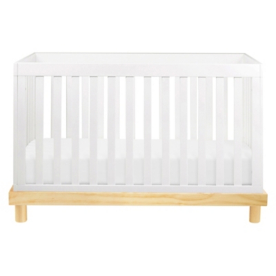 Babymod Olivia 3-in-1 Convertible Crib, White/Natural, large