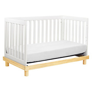 The beautiful, contemporary Baby Mod Olivia 3-in-1 baby crib will make the perfect centerpiece for your modern nursery. The unique Olivia crib is spaciously designed for your baby's comfort and features a four-level mattress spring system that adjusts to your infant's growth. With fixed stationary sides, it meets or exceeds all U.S. standards, making this piece beautiful, functional, versatile, and safe!Converts to daybed and toddler bed (toddler conversion kit sold separately) | Four mattresses positions to adjust height level as baby grows | Made of 100% sustainable new zealand pine wood | Lead and phthalate safe, non-toxic finish | Meets astm international and u.s. Cpsc safety standards | Modern design features fixed stationary sides for safety | Simple and quick assembly process