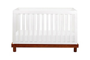 Babymod Olivia 3-in-1 Convertible Crib, Amber/White, large