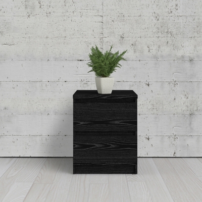 Scottsdale 2 Drawer Nightstand, Black, rollover