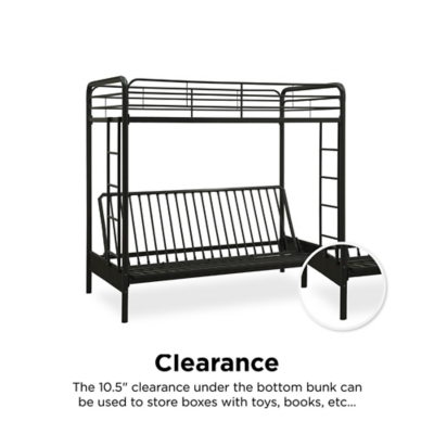 Futon bunk deals bed clearance