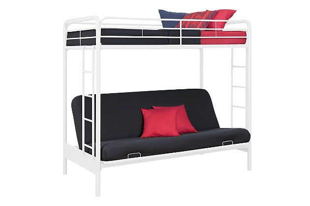 Aer Living Metal Futon Bunk Bed, Twin Over Full Size Futon Bunk Bed