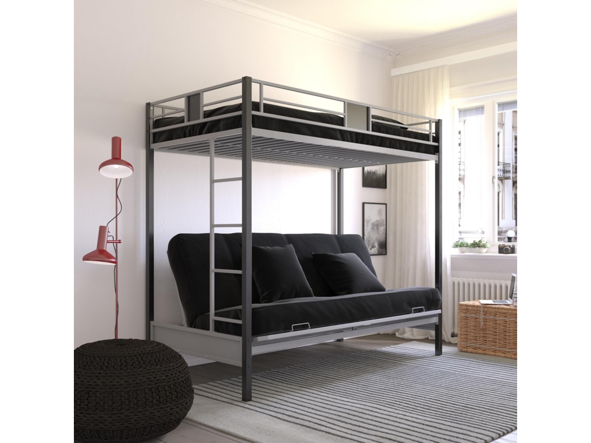 Atwater Living Reeta Twin over Futon Metal Bunk Bed Ashley