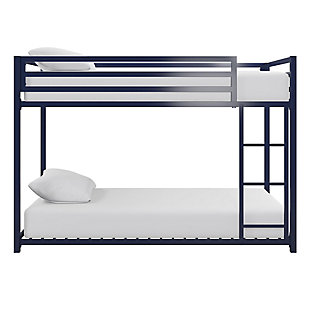 Atwater Living Mason  Metal Twin over Twin Bunk Bed, Blue, Blue, large