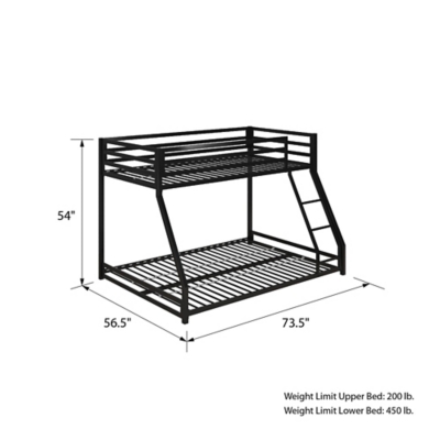 Atwater Living Mason Metal Twin over Full Bunk Bed | Ashley Furniture ...