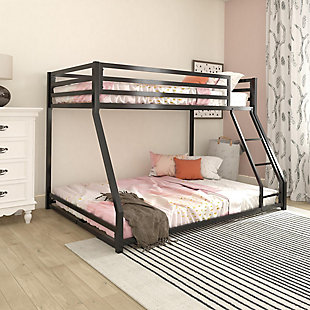 Atwater Living Mason Metal Twin over Full Bunk Bed, Black, , rollover