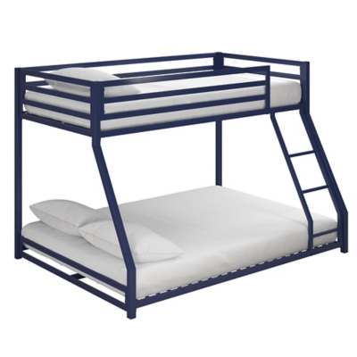 Atwater Living Mason Metal Twin over Full Bunk Bed, Blue, Blue, large