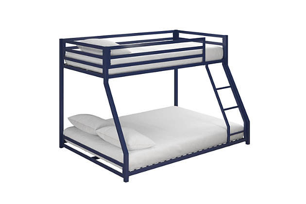 Aer Living Mason Metal Bunk Bed, Metal Twin Over Full Bunk Bed With Stairs