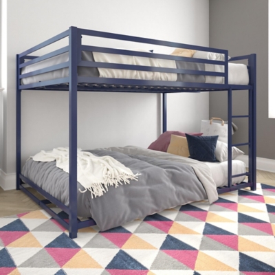 Atwater Living Mason Metal Full over Full Bunk Bed, Blue, Blue, large