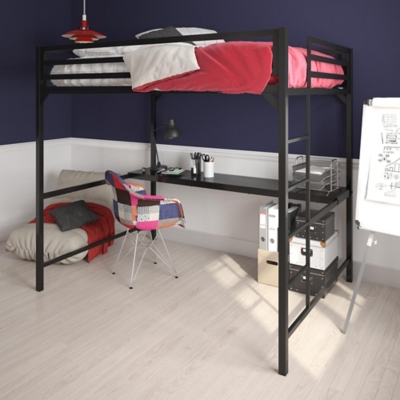 Loft bed with desk shop ashley furniture