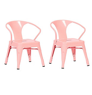 Ace Casual Kids Metal Activity Chair - 2 pack, Blush Pink, Pink, large