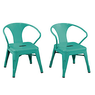 Ace Casual Kids Metal Activity Chair - 2 pack, Teal, Blue/Green, large
