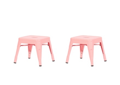 Ace Casual Kids Metal Stool - 2 pack, Blush Pink, Pink, large