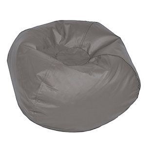 Ace Casual Medium Vinyl Bean Bag, Gray Fog, Gray, large