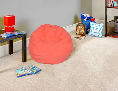 Ace Casual Large Micro Suede Bean Bag, Coral, Pink, large
